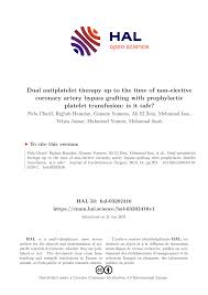 Dual antiplatelet therapy up to the time of non-elective coronary artery  bypass grafting with prophylactic platelet transfusion: