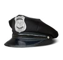 Police Officer Hat - Cop Cap for Kids and Adults, Halloween Costume  Accessory for Men, Women, Prison Guard, Robbers Role Play, Black