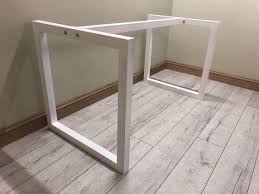Rectangle Table Legs With Center Support Frame Finish White Table Legs Dining Table Legs Rectangle Table