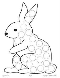 To print the coloring page: 12 Spring Do A Dot Printables Do A Dot Easter Preschool Spring Coloring Pages