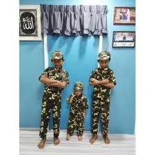 Uniform Baju Seluar Budak Askar Bomba Polis Sepasang Shopee Malaysia