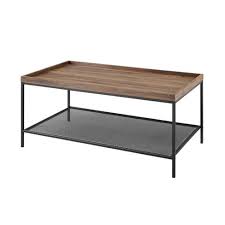 46w x 25d x 16h. Rosalyn Urban Industrial Glam Tray Coffee Table With Metal Mesh Shelf Saracina Home Target