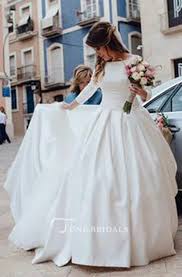 We provide you with the lastet wedding dress 2021 off the shoulder ball gown short sleeve natural waist bridal gowns with wedding dresses ball gown bridal dress long sleeve lace applique beaded rhinestones. Simple Backless Long Sleeve Satin Ball Gown Wedding Dresses June Bridals