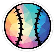Geometric Softball Shape Low Poly Softball Gift Sticker By Best Tees Softball Gifts Softball Sticker Softball Accessories