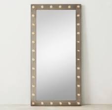 Restoration Hardware Illuminated Leaner Full Length Floor Mirror In Antique Pewter Shabby Chic Bedrooms Antique Mirror Leaner Mirror