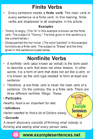 Compare this with the victory was everything.) Finite Verbs Nonfinite Verbs Definition And Example Sentences Example Sentences