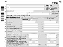 Im bemessungszeitraum bestand für die ersten acht monate die steuerklasse iii, in den letzten vier monaten die steuerklasse v. Anlage N Zur Est Erklarung 2018 Pdf Vorlage Download Chip