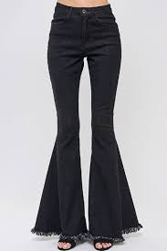 Saints Hearts Black Denim Bell Bottom Jeans From Colorado By The Emerald Fox Boutique Shoptiques