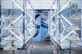 take a look inside the titolo x adidas nmd xr1 trail celestial pop up in zurich adidas store design window display retail store window displays