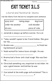 Awesome Literal And Nonliteral Exit Tickets Such A Great Way To Quickly Assess Students Exit Tickets Language Worksheets Reading Comprehension Worksheets