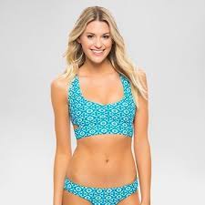 Women S Longline Racerback Bikini Top Caribbean Blue Tori Praver Seafoam Racerback Bikini Bikini Tops Bikinis