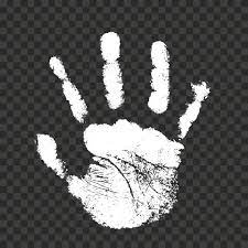 Hd White Stop Handprint Sign Png Png Realistic Signs