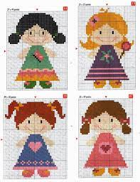 Reselling or redistributing patterns in any way is prohibited, unless given written permission by designer. Cute Dolls Cross Stitch Pattern Crochet Wall Art Cross Stitch Embroidery Cross Stitching