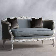 Eloquence One Of A Kind Vintage Settee Louis Xv Antique White Chintomby Chintomby Nasafi Grayce Vintage Settee Furniture Sofa Fabric Upholstery