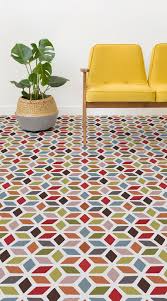 It really is hard to see why you wouldn't want patterned vinyl floor tiles like this! Colourful Retro Vinyl Flooring Retro Vinyl Flooring Vinyl Flooring Retro Design