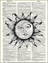 Sun and Moon - Dictionary Art Print — Fresh Prints of CT