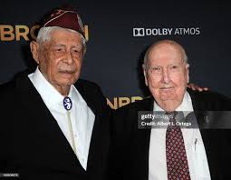 Veterans Bill Sanchez and Harry Cone arrive for the Premiere Of... News  Photo