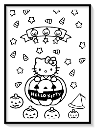 If you a hello kitty fan, it's time to celebrate halloween! Imagenes De Halloween Para Colorear Hello Kitty Halloween Hello Kitty Coloring Kitty Coloring