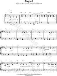 Adele Skyfall Sheet Music Easy Piano In C Minor Transposable Download Print Sku Mn0110254