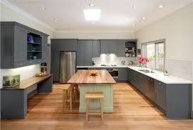 فكرة مطبخ حديث لون رصاصي المرسال Modern Grey Kitchen Contemporary Kitchen Design Contemporary Kitchen