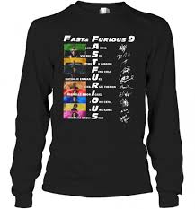 Character descriptions for the latest installment are being kept under the hood. Fast And Furious 9 Ludacris Vin Diesel Tyrese Gibson Finn Cole Signatures T Shirt Trend T Shirt Store Online