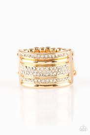 Kostenlose lieferung für viele artikel! Top Dollar Drama Gold Paparazzi Rings Cashmere Pink Jewels
