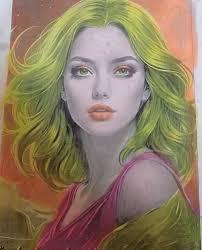 Circulor and colored with markers