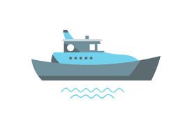 Download Ship Blue Illustrations Vectors Graphic By Pigeometric Creative Fabrica PSD Mockup Templates