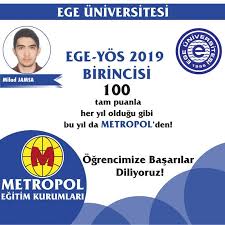 It was founded in 1955 with the faculties of medicine and agriculture. Ege Universitesi Yos 2019 Basarilari Metropol Kurslari