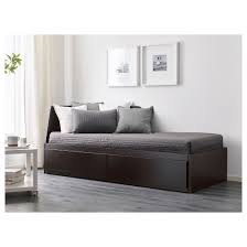 Flekke Daybed Frame With 2 Drawers Black Brown Twin Day Bed Frame Ikea Daybed Daybed