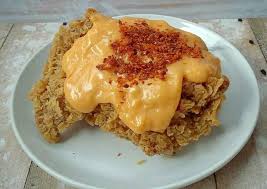 ‎buat saos dengan mencampur telur asin dan sedikit air di blender. Gambar Ayam Goreng Cheese Harga Menu Delivery Lengkap