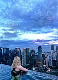 Sunrise Swimming In The Infinity Pool At The Marina Bay Sands Hotel In 2020 Infinity Pool Singapore Itinerary Singapore Travel