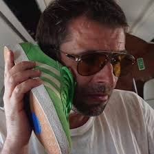 Liam Gallagher with the adidas Munchen Super SPZL