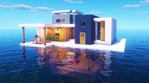 For those wholove water 7 videos. Minecraft Tutorial How To Make A Modern House On The Water With A Hidden Base 2020 Tutorial Youtube