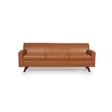 Full grain aniline dyed leather. Luxury Moroni Sofas Perigold