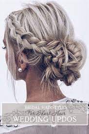 Inspiration For Wedding Updos For Short Hair Length Short Hair Updo Easy Updo Hairstyles Braided Hairstyles Updo