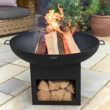 For more fire pit ideas, browse the ideas tab at the top of the page. Harrier Fire Pit Bowl With Log Storage Net World Sports