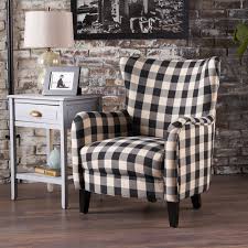 Black + white houndstooth check and checkered fabric printed by spoonflower btytop rated seller. Noble House Plaid Fabric Club Accent Chair Black White Walmart Com Walmart Com