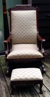 Antique Victorian Eastlake Rocking Chair With Platform Springs And Original Wood Castors Objetos