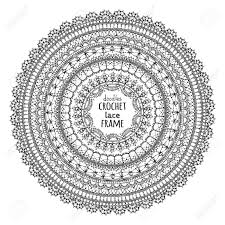 (click here for digital download). Vector Doodles Lace Crochet Frame Sketch Round Patterns Knitted Royalty Free Cliparts Vectors And Stock Illustration Image 84325739