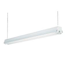 Lithonia Lighting 2 Light White T8 Fluorescent Residential Shop Light 1233 Re The Home Depot