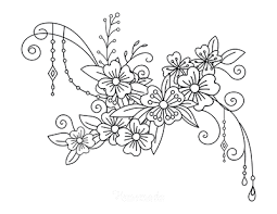 Flower coloring pages for adults. 112 Beautiful Flower Coloring Pages Free Printables For Kids Adults
