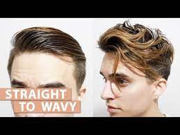 The easiest way to make curly hair wavy is to use a brush through technique. Straight To Wavy Hair Without Using Any Products Men S Styling Tutorial Youtube