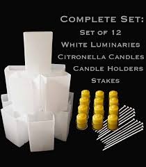 Learn how to do it here! Set Of 12 White Luminaries Candles Holders Stakes