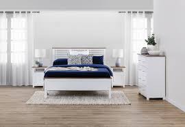 Compare prices & save money on bedroom furniture. White Pewter Kota 4 Piece Queen Bed Suite Amart Furniture