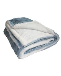 Plaid pour bébé swordfish rétro bleu sur bleu clair couverture de réception super douce pour. Couverture Plaid Xl Doublee Imitation Lapin Gris Bleu 220x240 Couverture Maisons Du Monde