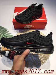 Nike Air Max 97 Og Qs Black Logo Red Nike Air Max Nike Air Max 97 Nike Air Shoes