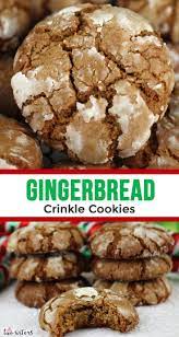 Gingerbread Crinkle Cookies Recipe In 2020 Delicious Christmas Desserts Cookies Recipes Christmas Holiday Cookie Recipes