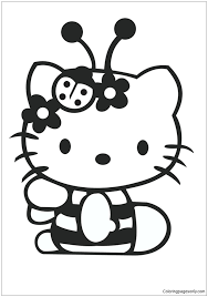 Hello kitty is one of the many characters created by the japanese sanrio company since the 1970s in japan. Hello Kitty Cute 4 Coloring Pages Cartoons Coloring Pages Coloring Pages For Kids And Adults