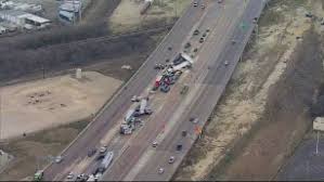 At least six people were killed and several were injured in a massive pile up caused by icy weather conditions on interstate 35w in fort worth, texas. Nnqjt8culcn63m